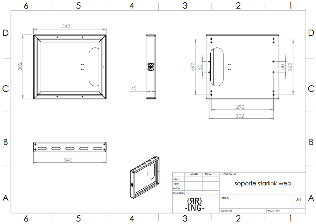 Boîtier de protection et d'intégration pour Starlink Mini